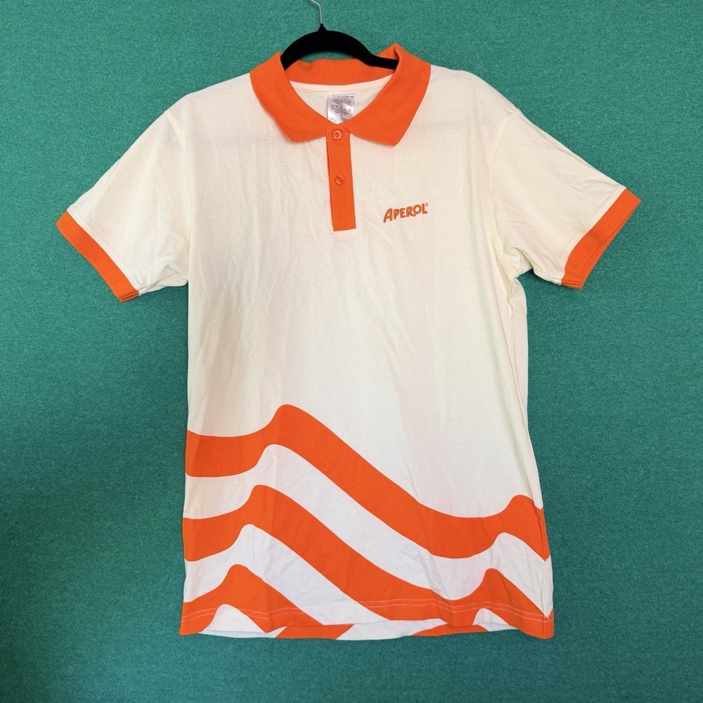 Aperol Spritz Tennis 2025 US Open Polo Shirt Promo Men's size Large Orange